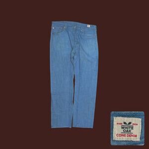 Levi's 501 Original Fit Jeans White Oak Cone Denim Light Blue 36x33